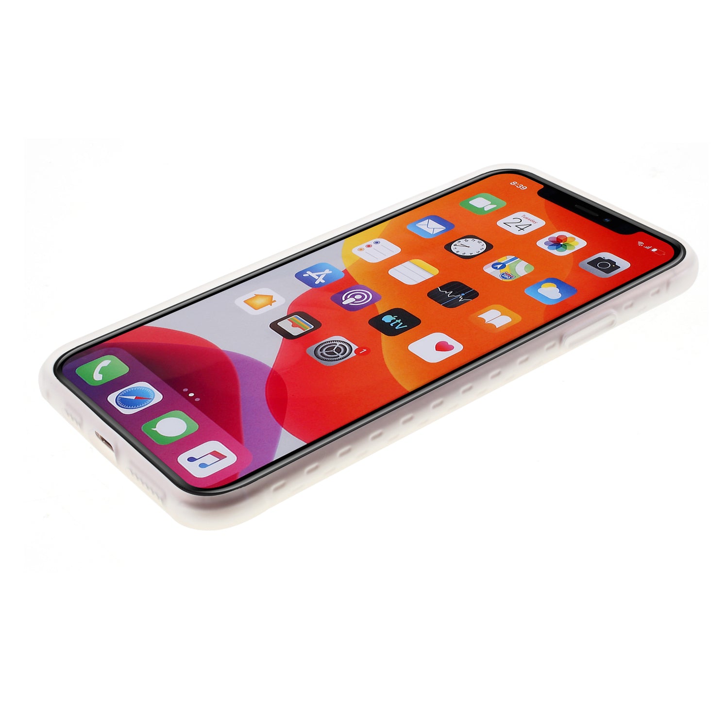 DIVI Frosted Soft TPU Cover med hærdet glas skærmbeskytter til iPhone 11 6.1 tommer DIVI Frosted Soft TPU Cover med hærdet glas skærmbeskytter til iPhone 11 6.1 tommer